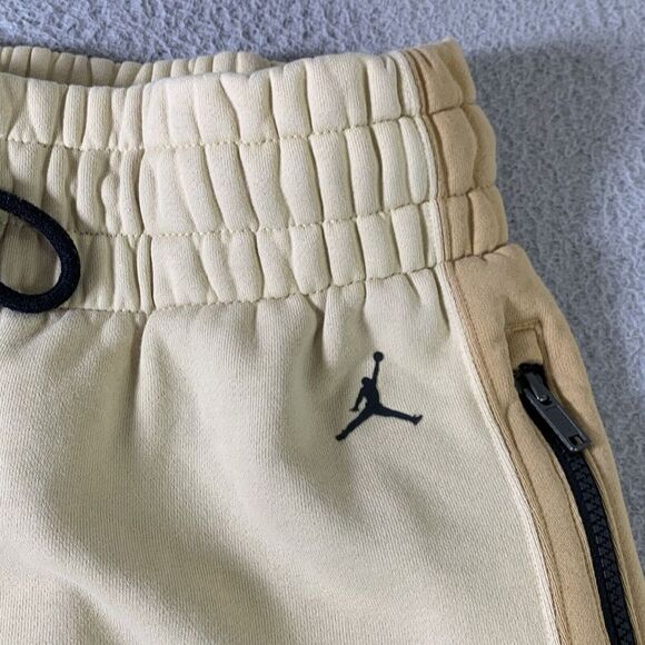 Air Jordan Jumpman Fleece Joggers Womens XL Tan Colorblock 26" Inseam Drawstring - Picture 4 of 14